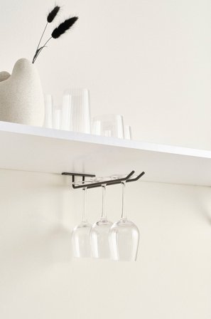 Jotex - Vinglassholder - Bredde 10 Cm Dead Matt Black - FAY - Kjøp Kjøkkentilbehør hos Jotex