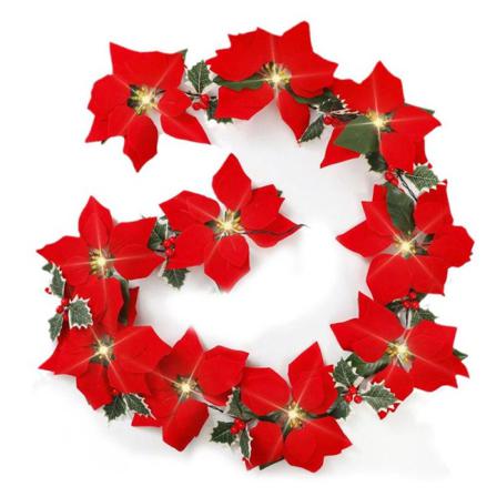 2m Jul Led Fairy String Light Flower Garland Hot Tree Xmas
