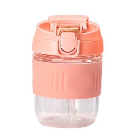 350/550ml Kaffeglaskopp Glasögonkoppar Muggar Transparent kopp Drickslock Halm