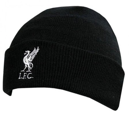 Liverpool FC Officiell Manschettstickad Mössa One Size Svart Svart One Size-X42-