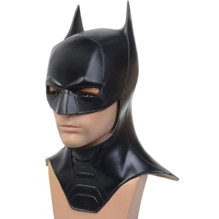 2025 Senaste Modell Halloween Cosplay Man Cool Mask Superhjälte Riddare Svart Latex Helhuvudsmasker Fest Kostym Tillbehör för Vuxenstorlek