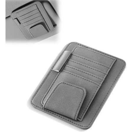 Bilglasögonhållare, Solglasögonhållare för bilens solskydd, Bilglasögonhållare, Organizer för bilens solskydd, kompatibel med kort för att förvara 