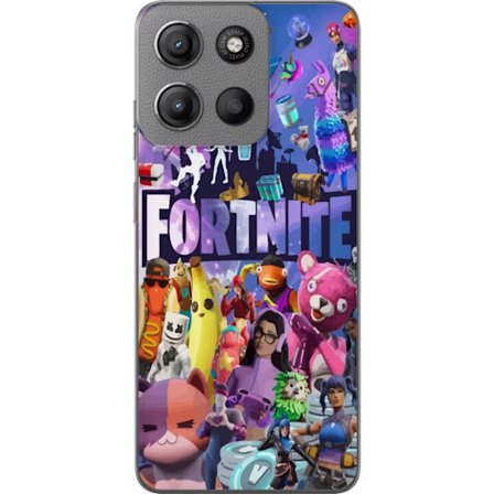 Yhteensopiva Puhelinkuori Motorola Moto G15 Fortnite kollaasi Victory Royale hahmot skins aarteet värikäs Fortnite pelaamisen suunnittelu