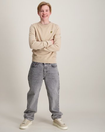 Lyle & Scott Cotton Crew Neck Jumper Beige Pullover Jungen - Kids Brand Store