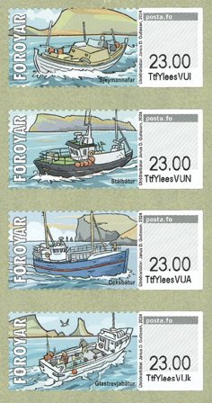 Færøerne - Frankeringsmærker 2024 Fiskebåde - Postfrisk sæt 4v