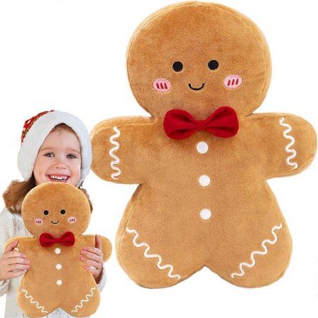 Peberkagepude, Jule Peberkagehus Legetøj, Kiks Mand Juleformet Plys Pude