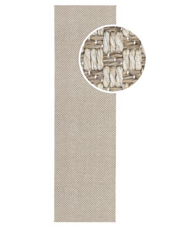 Indoor/Outdoor Rug Washable Small Benni - Beige/Brown 100X300