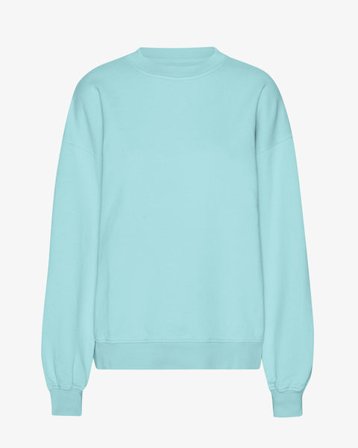 Organic Oversized Crew - Teal Blue