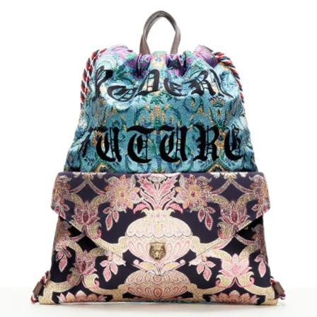 Gucci Vintage, Pre-owned Fabric gucci-bags Blauw, Dames, Maat:ONE Size,metallic