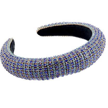 Rhinestone Krystal Diamant Hårbånd til Kvinder Moderigtigt Håndlavet Bredt Hår Bøjler Perle Bling Hårbånd Hår Tilbehør