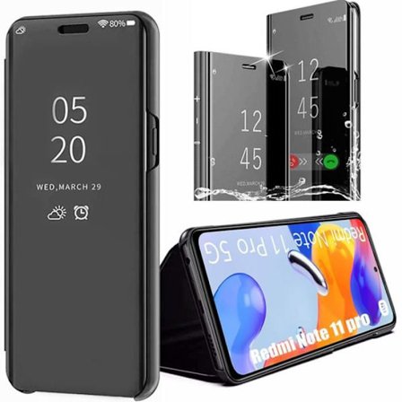 Coque - Redmi - Note 11 Pro - Svart - Spegel Effekt - 360 Graders Skydd