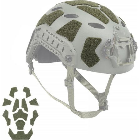 11 stk. Taktisk Hjelm Borrelås Festesett, Hjelmer Magisk Klistremerke DIY Kit, Hjelmtilbehør, Grønn