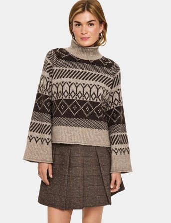 Saint Tropez Michasz Rollneck - Brown - XS