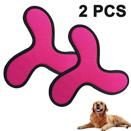 Hunde Frisbee Legetøj, 2 stk. Oxford stof trekant Rose Red KLB