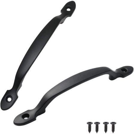 2 kpl kaapin vetimiä, mustat kaarenmuotoiset kaapin vetimet, alumiiniseos K