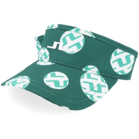 J.Lindeberg - Grön visor Keps - Samir Print Rain Forest Sphere Dot Visor @ Hatstore