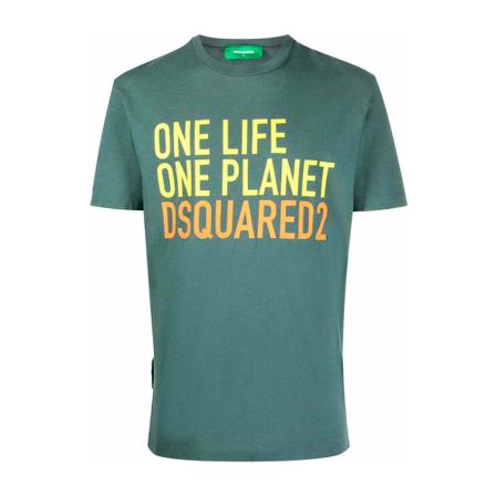 Dsquared2, T-Shirts Zielony, Mężczyzna, Rozmiar: S