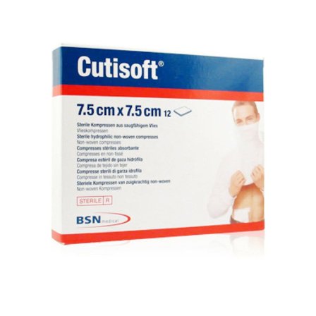 Garza Idrofila Compressa Cutisoft TNT 7,5x7,5cm 12 Pezzi
