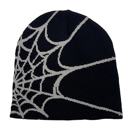 Spider Web Beanies Hat til Mænd Kvinder Unisex Vinter Cuffed Hat Blød Varm Strikket Beanies Cap