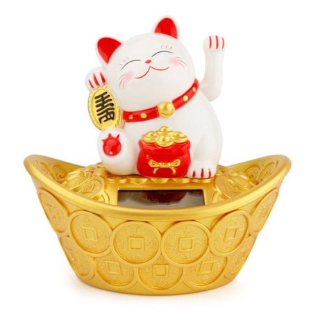 Lucky Cat Form skakar händer Lucky Cat VIT
