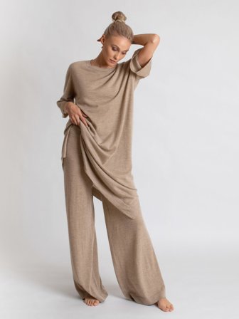 Kashmina - Kashmirkjole "Air tunic" - taupe - Size S
