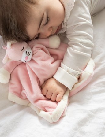 Teddykompaniet Diinglisar, Blankie, Cat, Baby Pink - Pink - 35X35CM