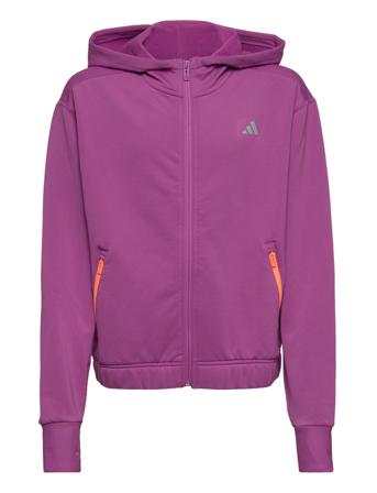 Cold.rdy Sport Icons Training Loose Full-Zip Hoodie Sweatshirt Trøje Lilla Adidas Performance
