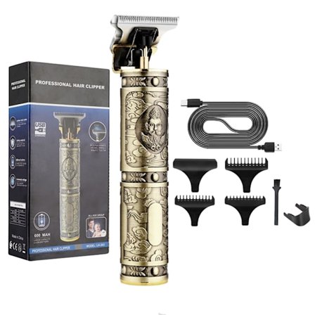 T-typ blad Barbersax Professionell frisör och skäggtrimmer Sladdlös frisörsax för hårklippning Herrpresent