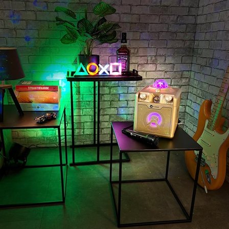 N-Gear Disco Star 710 karaokehögtalare med Bluetooth och laserljusshow - Guld
