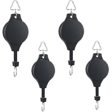 4-pack växttrissa, justerbar växtupphängning, hängande blomkorg för trädgårdskorgar, krukor och fågelmatare i olika