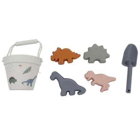 Strandsilikonleker for barn - Myk og komfortabel dinosaurstrandbøtte for interaksjon mellom foreldre og barn