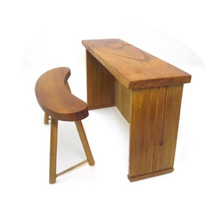 Dockhus Bar Counter Miniatyr Bordsstol Set 1 1