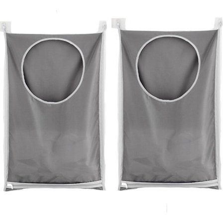 2 kpl pyykkipussi, suuri pyykkikorin säilytyspussi, ripustettava pyykkikaapin säilytyspussi, kylpyhuoneeseen, asuntoloihin ja vaatekaappiin (harmaa)