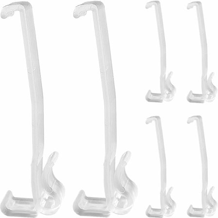 Valance Clips 6 stk. 2,5 tommer Vinduesgardiner Skjulte Clips Klar Plast