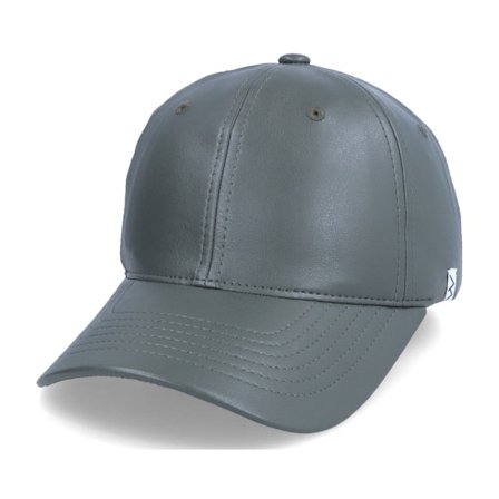 Wei - Grün unconstructed Cap - Willow Olive Faux Leather Cap Soft @ Hatstore