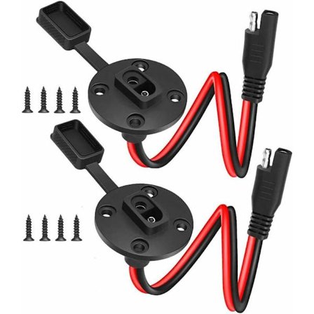 2 st SAE Strömuttag Sidoväggsport, Universal SAE Solpanel Q