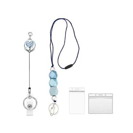 Lanyards for ID-kort og nøkler, søt løsbar lærer-lanyard med kortholdere og snorer