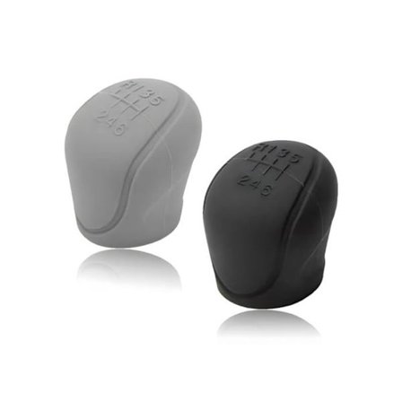 2-delt Universal Silikone Bil Gearskifteknop Cover - 6 Gear - Skridsikker