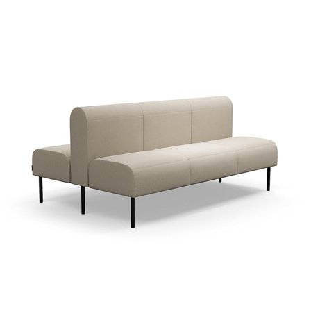 Modular sofa VARIETY, 3-seater, double, fabric Pod CS, sandstone