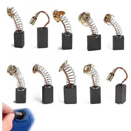 Karbonbørster 10 x - Karbonbørste sagbord - Universelle karbonbørster - 10 størrelser - For elektriske motorer, bor og annet tilbehør