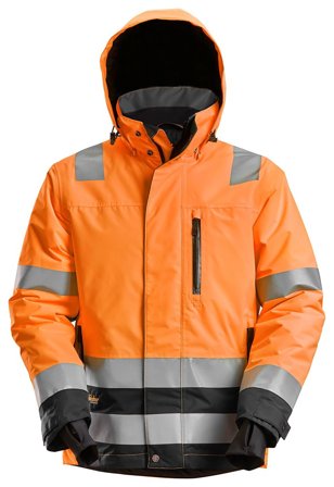 Snickers Workwear 1132-5504 Vinterjakke varsel, oransje/svart L, Klær
