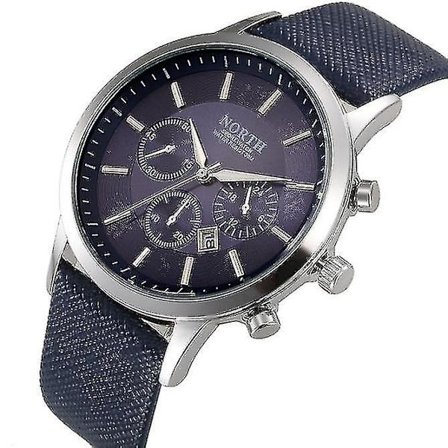 North Luxury Herr äkta läderband Analog Quartz Watches Watch Bu,vuxen,hane