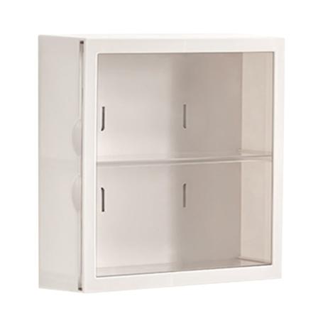 Veggmontert utstillingsboks for figurer, blindboks, håndverk, oppbevaringshylle, støvtett dukkeleketøy, oppbevaringsboks, hvit