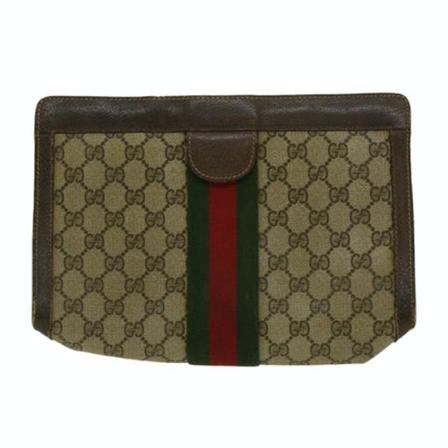 Gucci Vintage Pre-owned Canvas Clutch inbo, Dame Vintage Tasker, Størrelse: ONE Size