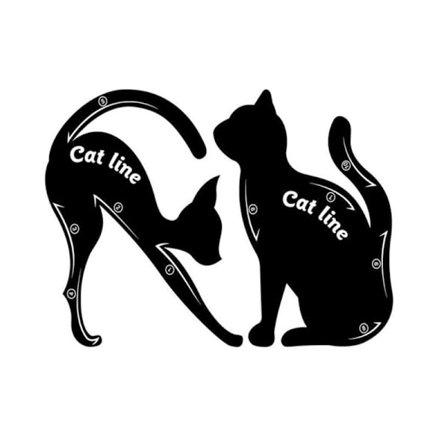 2 modeller Kattögonsliner för perfekt eyeliner, Katt