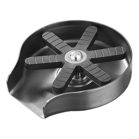 Ruostumattomasta teräksestä valmistettu lasinhuuhtelija keittiöallas - 360 asteen kiertävä kupinpesuri allas - 9 suuttimella varustettu kestävä 