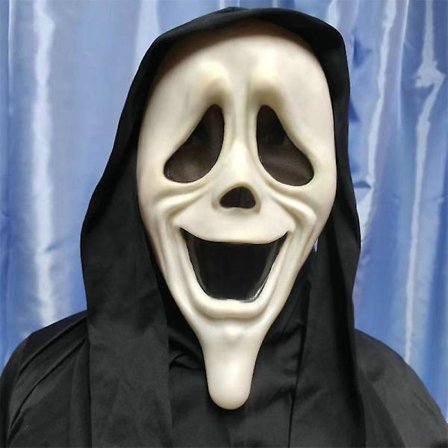 Ghost Face Scream Film Skräck Mask Halloween Killer Cosplay Vuxen Kostym Tillbehör Rekvisita