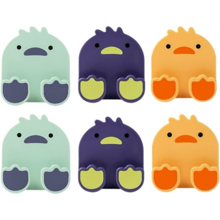 6 stk Tegneserie Tannbørsteholder Veggmontert, Søt And Multi, ZQKLA