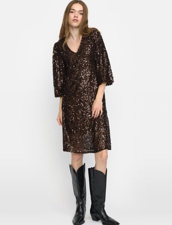 Soft Rebels Sraudrey Dress - Brown - S