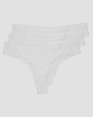 ICANIWILL - Invisible Thong 3-pack White - Dames - sportkleding van ICIW